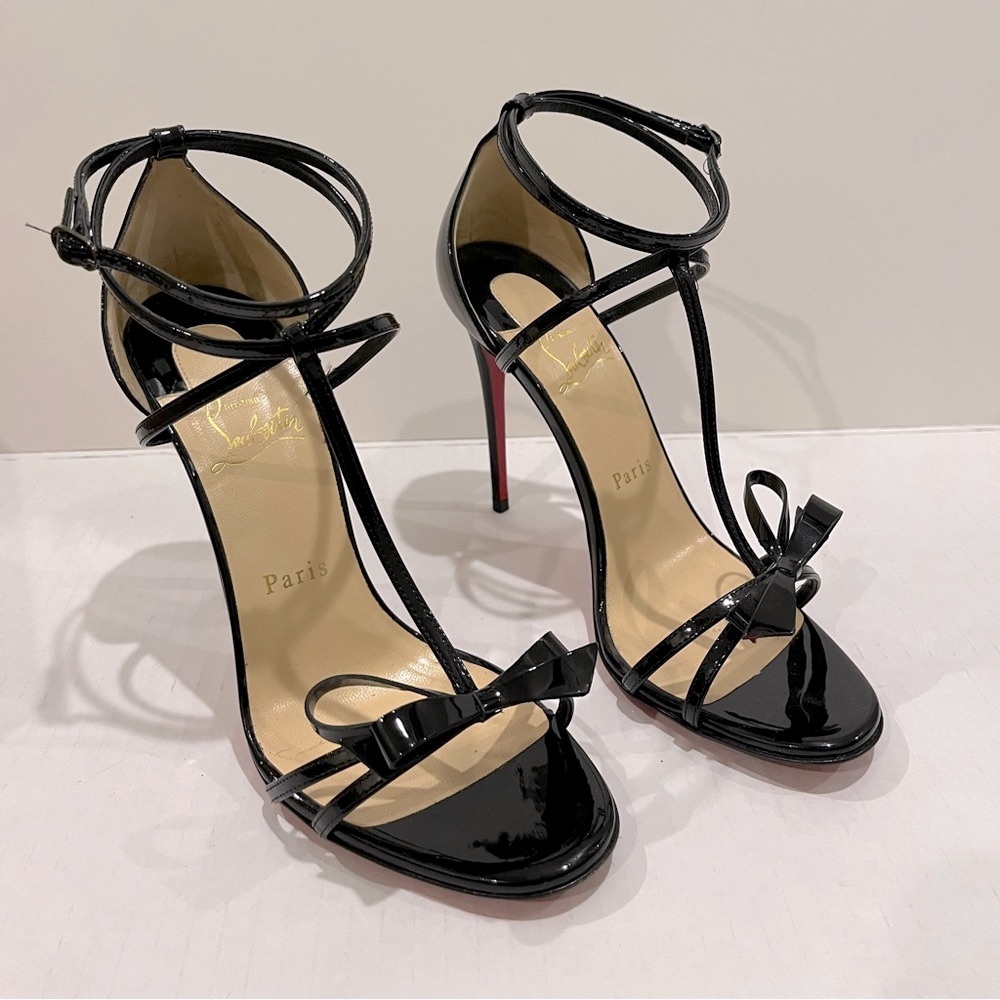 Christian Louboutin Blakkisima 37.5  Black Patent